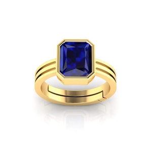 แหวนไพลินสีเหลืองธรรมชาติชุบทองสำหรับผู้หญิงและผู้ชายได้รับการรับรองว่าไม่ได้รับการอุ่น14.25 ratti A + ได้รับการรับรอง - Product Image 3