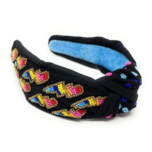 Diademas Hechas a Mano por Diseñadores para Mujeres y Niñas, Diademas Bordadas Multicolores con Cuentas, Estilo de Moda para el Día de San Valentín y Mardi Gras - Product Image 6