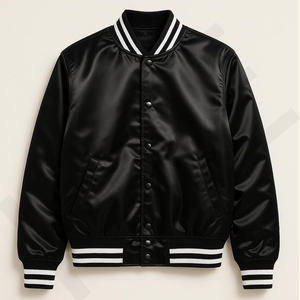 เสื้อแจ็กเก็ตผ้าซาตินปักลายได้ตามต้องการเสื้อผ้าแนวสตรีท - Product Image 1