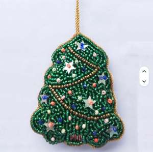 Adornos Colgantes Navideños Clásicos para Árbol de Navidad, Adornos Colgantes de Cristal con Cuentas - Product Image 3