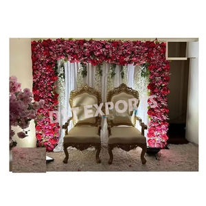 Nuevo diseño de respaldo alto para boda, sillas de novia, silla de trono estilo Maharaja para boda, boda india, novia, novio, conjunto de silla - Product Image 3