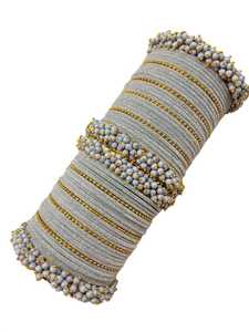 Venta al por mayor estilo indio Churiya brazalete conjunto para la boda último diseño de joyería de las mujeres hechas a mano brazaletes nupciales conjuntos para damas - Product Image 3