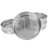 Penyaring kawat baja tahan karat, penyaring bubuk obat standar Stainless Steel 200, penyaring sampel, 304 jala, 20cm