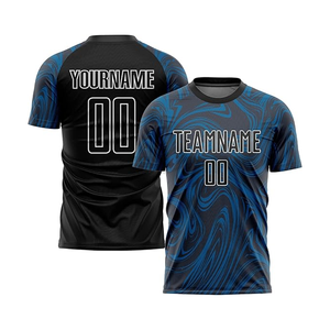 เสื้อฟุตบอล100% ระบายอากาศเสื้อฟุตบอลผ้าโพลีเอสเตอร์เสื้อสโมสรฟุตบอลเสื้อทีมเจอร์ซีย์ออกแบบโลโก้ได้ตามต้องการ - Product Image 4