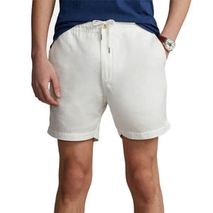 Short de survêtement d'été léger pour hommes en coton polyester avec poches latérales sérigraphié méthode de tissage non tissé à motif solide - Product Image 1