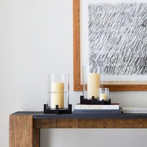 Nouvelle conception métal et verre noir enduit Brooks Cross ouragans bougeoir pour la maison et le décor de table de noël - Product Image 4