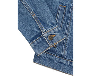 Chaqueta Vaquera Unisex de Manga Larga con Cuello Camisero, Estilo Formal de Primavera, Bordada, 100% Algodón, con Bolsillos - Product Image 3