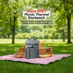 Zaino Termico da Picnic Shira in RPET, Gadget Promozionale Sostenibile, Elegante ed Ecologico - Product Image 3