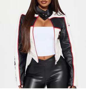 Veste universitaire de luxe pour femmes, logo brodé personnalisé, doublure en nylon, écologique, réversible, streetwear court, course - Product Image 2