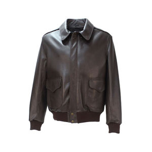 Nouveau style, veste en cuir personnalisée bon marché pour hommes, club de combat, vêtements d'hiver, marque privée, fermeture éclair, col montant doux, motif en toile - Product Image 1