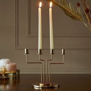 Gold Finishing 4 Pillar Candle Holder Ideal for Wedding <b>Occasion</b> <b>table</b> Decoration Portable Metal Crafts Candle Stand Wholesale - Product Image 6