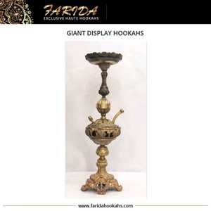 Chicha miniature de luxe Farida en édition limitée, en laiton, avec techniques de laque martelée à la main, pour la présentation en café - Product Image 4