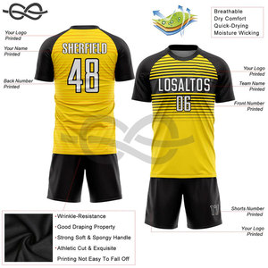 Vente en gros de chemises d'uniforme de football pour adultes Chemises de football à manches courtes pour hommes avec impression personnalisée Maillots de football français respirants - Product Image 6