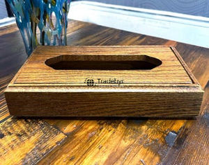 Porta Cajas de Pañuelos de Madera de Primera Calidad, Diseño Floral Grabado, Disponible en Diferentes Formas para Interiores Elegantes - Product Image 3