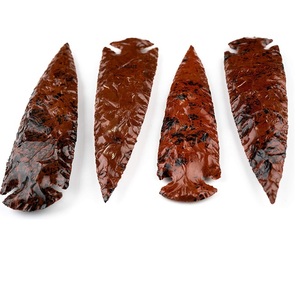 Mahogany Obsidian 6 Inch <strong>Arrowhead</strong> Indian Agate <strong>Hand</strong> <strong>Knapped</strong> <strong>Arrowhead</strong> for Sale