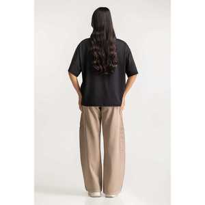 เสื้อยืดคอกลมผู้หญิง ผ้าฝ้าย 100% ทรงโอเวอร์ไซส์ สไตล์สตรีทแวร์ เนื้อผ้าเจอร์ซีย์ ระบายอากาศได้ดี สวมใส่สบาย ทรงพอดีตัว ไซส์ XS รับผลิตแบบ OEM ODM - Product Image 6