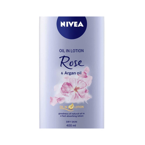 Loción de Aceite Nivea Enriquecida con Aceite de Argán y Extractos de Rosa, Aceite de Rosa y Argán para una Piel Lujosamente Nutrida - Product Image 2