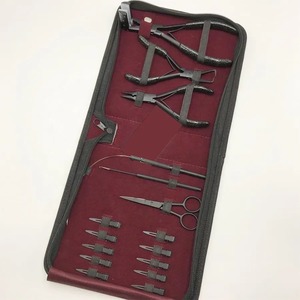 RMI Kit d'outils professionnels d'extension de cheveux et de perles en acier inoxydable de bonne qualité plaqué or pour enlever le jeu de pinces pour perles - Product Image 5