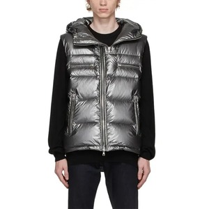 Gilet léger personnalisé veste sans manches compressible à bulles chaudes grande taille hiver hommes gilet bouffant en duvet de canard pour hommes - Product Image 1