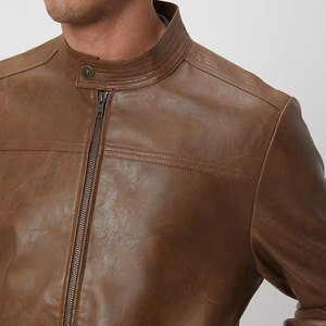 Veste en cuir de motard pour hommes à bas prix de style unique Veste en cuir PU pour hommes de bonne qualité sortie d'usine - Product Image 6