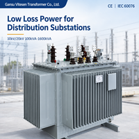 Transformateur de puissance triphasé immergé dans l'huile S22-M 10kV/20kV 100kVA-1600kVA à cuve corruguée IEC 50Hz pour postes de distribution