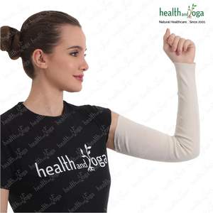 HealthAndYoga LayerGuard 4 "Rouleau de bas en coton extensible doux absorbant la sueur Bandage à manches moulées blanc - Product Image 5