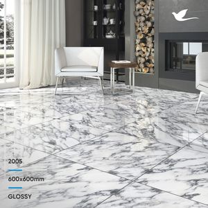 Construcción baño antideslizante suelo balcón piso cerámica porcelana azulejos blancos 60x60 60x120 del principal exportador - Product Image 3