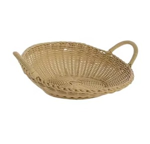 Elegant Vintage Rattan <b>Basket</b> Multipurpose Woven <b>Basket</b> <b>for</b> Kitchen Snacks Fruits Laundry <b>Bathroom</b> Tabletop Decor From India - Product Image 5