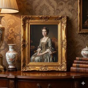 Cadre de miroir en bois fait main de luxe en or antique SACK, décoration d'intérieur, cadre photo mural, 1 couleur d'impression, origine Uttar Pradesh, cadre en bois - Product Image 2