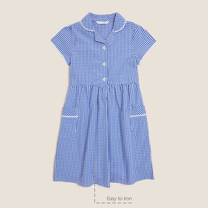 Nouveauté Uniformes scolaires vichy en pur coton bon marché de style américain pour filles - Product Image 4