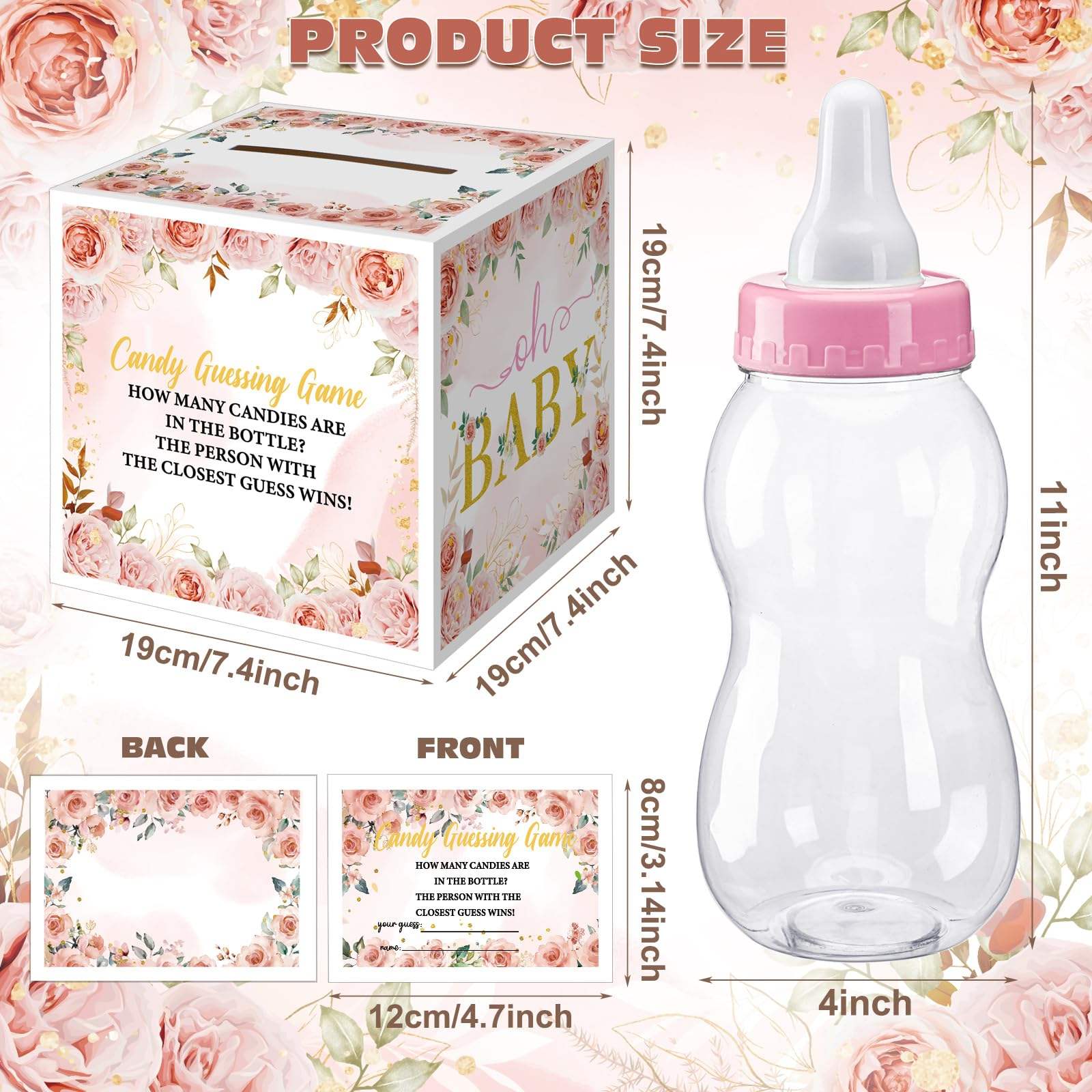 baby shower bottle guessing game
