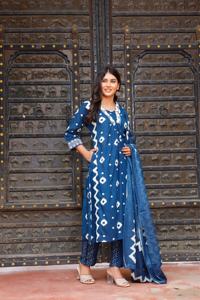 Nuevo Conjunto de Kurti para Mujer, Moderno y Tradicional Indio, con Estampado Jaipuri, de Algodón Ligero de Secado Rápido, Bordado, para Fiestas de Verano - Product Image 4