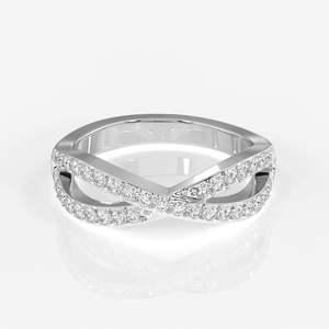 Infinity Grace 14k Gold Band with Lab Grown Diamond <b>Ring</b> - Product Image 4