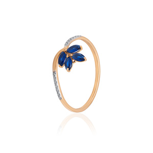 Bague intemporelle en or jaune massif avec diamant naturel rond taille brillant de 0,05 carat, bijou artisanal de haute joaillerie - Product Image 3