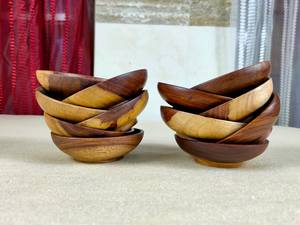 Juego de 6 Cuencos de Madera Hechos a Mano para Dátiles, Duraderos y Aptos para Lavavajillas, para Uso en el Hogar y Banquetes Durante la Temporada del Ramadán - Product Image 3