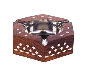 Cendrier nautique en bois et en laiton de finition antique fait à la main par des artisans qualifiés, idéal pour les collections de décoration de navires vintage - Product Image 6