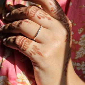 Anillo de Banda Unisex Ligero de Plata de Ley 925 de 1 mm para Bodas y Fiestas - Product Image 1