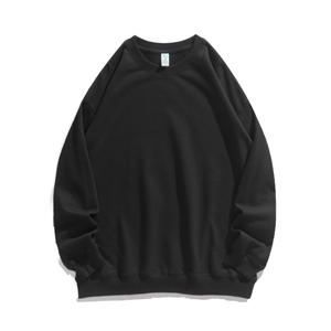 Sweat-shirt à col rond surdimensionné pour homme en coton Streetwear uni teint uni Motif uni Sweat-shirt personnalisé - Product Image 2
