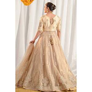 Vestido de gala Rania hecho a mano con cintura imperio y estampado floral - Product Image 3