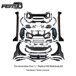 Kit de conversion de carrosserie large FEITUO - Mise à niveau pour <span class=keywords><strong>Honda</strong></span> <span class=keywords><strong>Civic</strong></span> FC1 FK7 (2016-2020) au style FK8 <span class=keywords><strong>Type</strong></span>-<span class=keywords><strong>R</strong></span> Modification extérieure - Product Image 1