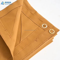 Bâche en toile unie enduite de silicone imperméable, tissu ignifuge pour voitures, tapis de pique-nique, tentes et camping