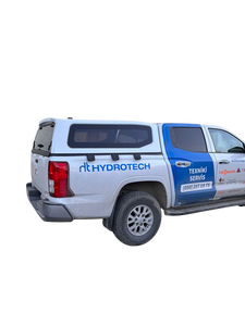 Portaequipajes Mitsubishi L200 2024, nuevo diseño, dosel de vidrio fijo, fibra de vidrio, techo rígido, camioneta negra, cama, accesorio para techo - Product Image 2