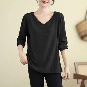 Chemises élégantes en coton biologique Personnalisez la conception Logo Hoodies pour femme Sweatshirts respirants anti-rides à séchage rapide - Product Image 4