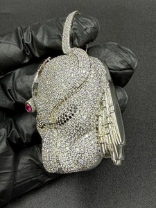 Colgante de Diamante Moissanita de Corte Redondo Estilo Cazador de Extraterrestres, Joyería Fina de Plata 925, Colgantes y Dijes Hip Hop - Product Image 3