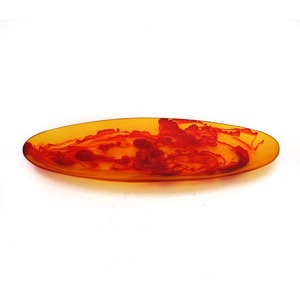 Plateau de service en résine écologique décoratif, effet marbre, plateaux à fruits, plateau à salade, plateau à bijoux, plateau de service rond en résine - Product Image 1