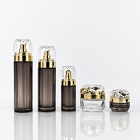 Ensemble de flacons cosmétiques en verre de luxe Mingsheng en gros, pots de crème pour le visage de 30g et 50g, flacons de lotion de 40ml, 100ml et 120ml pour les soins de la peau