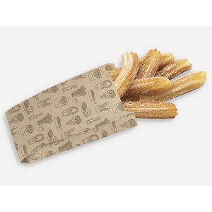 Sac en papier kraft 22+7x36cm 35gsm résistant à la graisse, papier kraft, 1000 pièces, B2B - Product Image 1