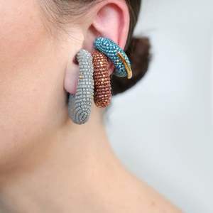 Handmade Seed <b>Beads</b> Embroidery Ear Cuffs for Women Party Jewelry Custom Beaded Ear Cuff with <b>Colorful</b> Seed <b>Beads</b> Design - Product Image 2