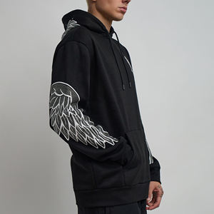 Sudadera con Capucha Térmica para Hombre, de Alta Calidad, Personalizada, Moderna, con Pedrería Negra, Bordado 3D, 100% Algodón - Product Image 6