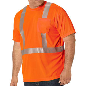 OEM Wholesale Hi <b>Vis</b> Safety <b>T</b>-<b>Shirt</b> Reflective Work Construction <b>T</b> <b>Shirts</b> Workwear Hi <b>Vis</b> <b>High</b> Visibility Safety Work <b>Shirts</b> - Product Image 5
